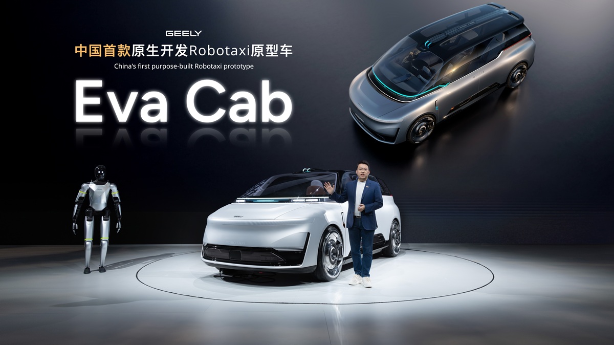 Geely Perkenalkan EVA Cab di Auto China 2026, Robotaxi LiDAR 2.160-Line Siap Meluncur 2027