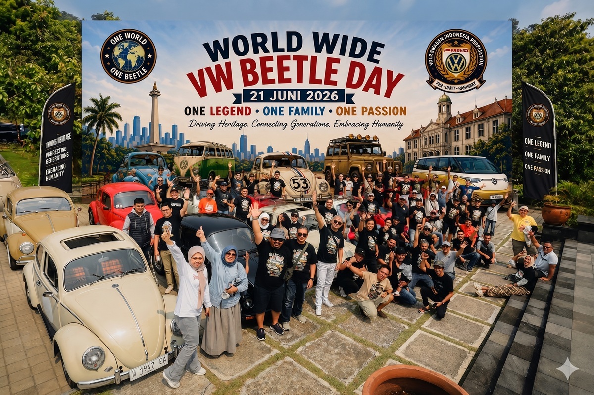 World Wide VW Beetle Day 2026, Puluhan Kendaraan Volkswagen Ngumpul di Sentul
